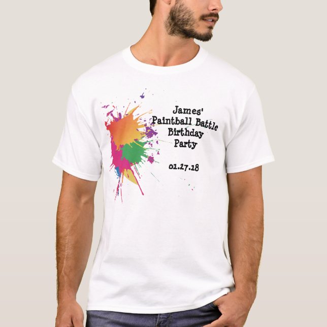 T-shirt de partie de Paintball (Devant)