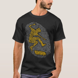 T-shirt de patineur d'empreinte digitale