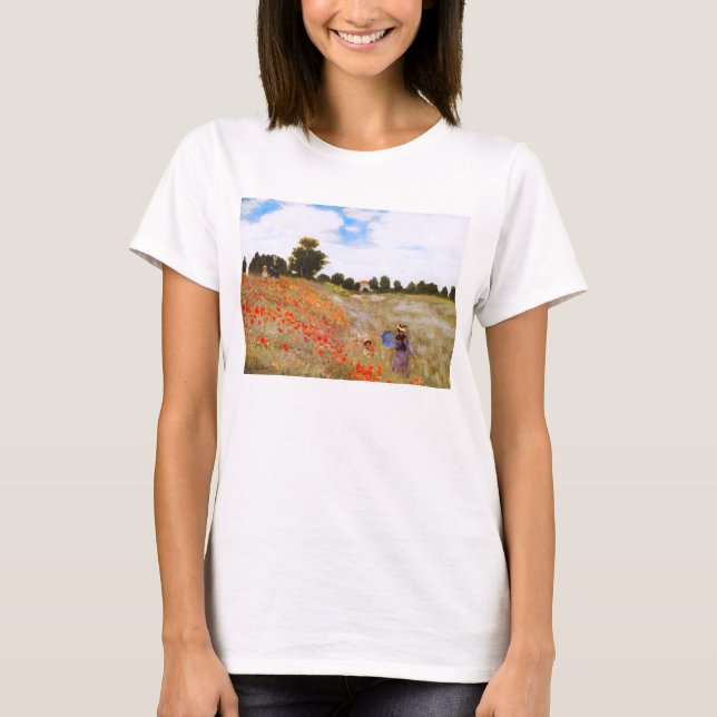 T-shirt de pavots de Monet (Devant)