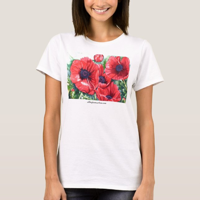 T-shirt de pavots de PMACarlson (Devant)