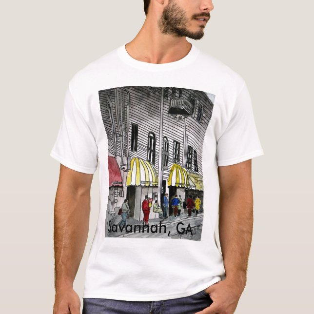T-shirt de paysage urbain de la rue GA de la (Devant)