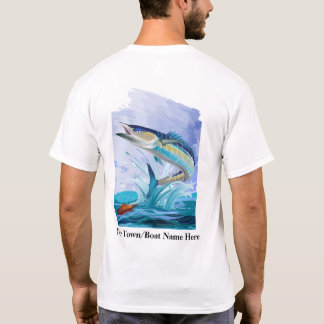 T-Shirt De Pêche De Designer. Le Wahoo Avec Attitu