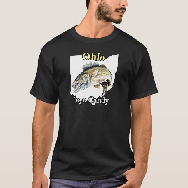 T-shirt de pêche de l'Ohio 'Eye Candy Funny Walley (Devant)