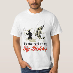 T-shirt de pêche de mouche de bobine