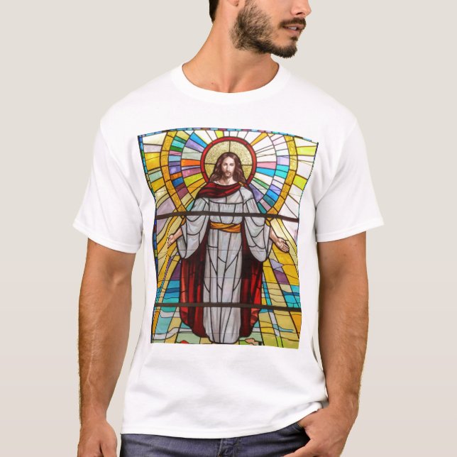 T-shirt de peinture murale en verre souillé de (Devant)