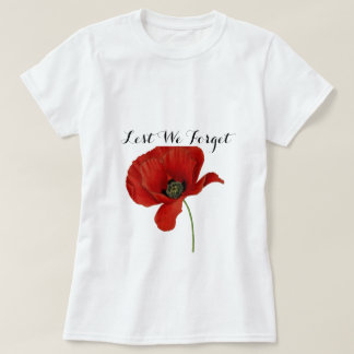 T-shirt De peur que nous oubliions le pavot de souvenir de