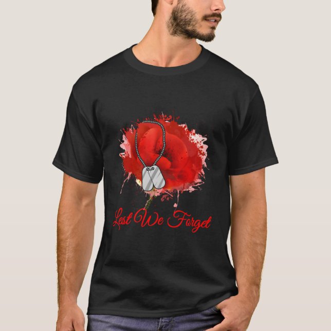 T-shirt De peur que nous oublions le mémorial des vétérans (Devant)
