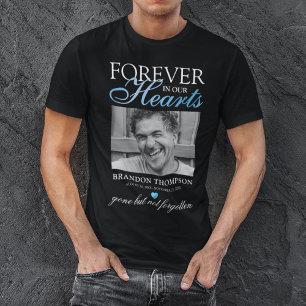 T-Shirt de photo commémorative Bleu À jamais dans 