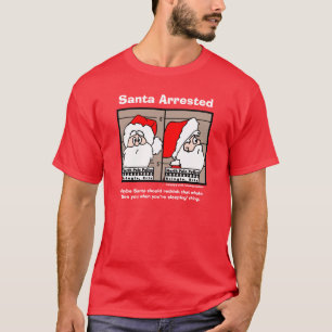 T-shirt de photo de détenu du père noël