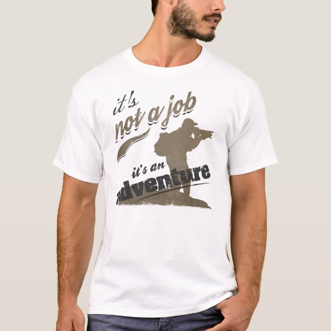 T-shirt de photographie ce n'est pas un travail (Devant)