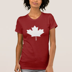 T-shirt de pictogramme de feuille d'érable