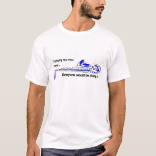 T-shirt de pièce en t de joueur de saxophone