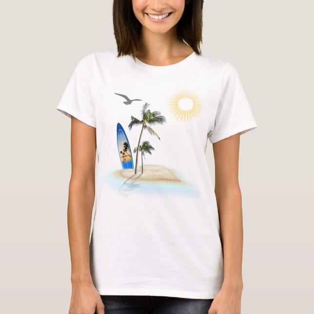 T-shirt de plage personnalisées pour bébé à bord (Devant)
