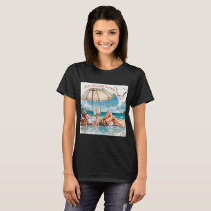 T-Shirt de plage "Soleil, Mer et un Bon Livre"