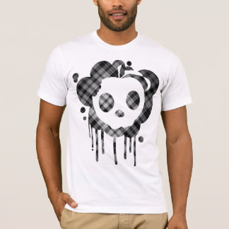 T-shirt de plaid crâne mûr