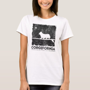T-shirt de planche de surf de corgi de la