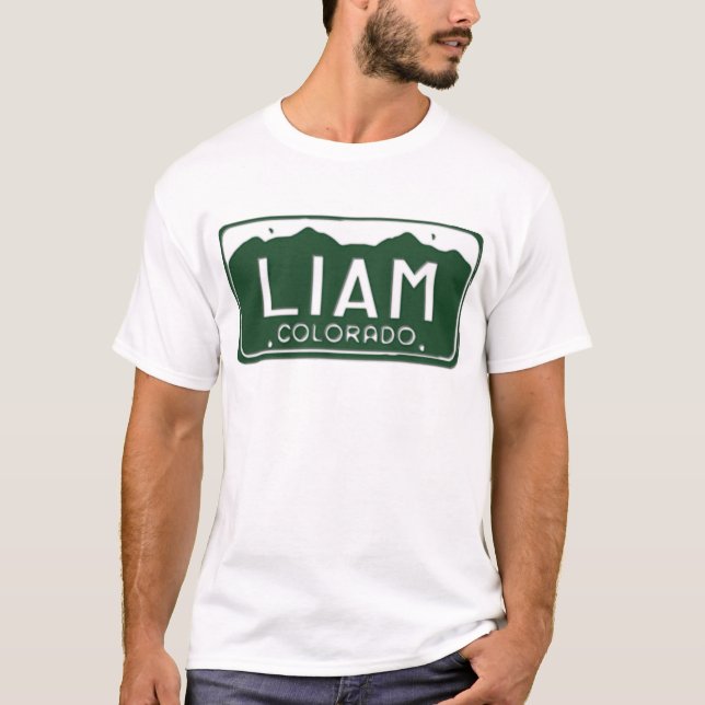 T-shirt de plaque minéralogique de LIAM le (Devant)