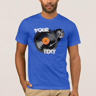 T-shirt de plaque tournante du DJ