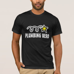 T-shirt de plombier avec un slogan de héros de plo