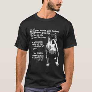 T-shirt de poème Pitbull amical pour les amateurs