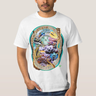T-shirt de poissons de mer de récif coralien