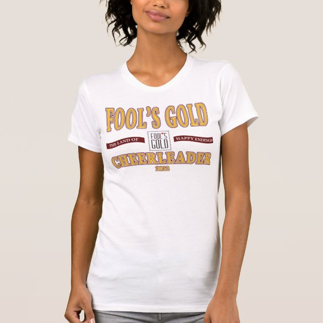 T-shirt de pom-pom girl de l'or de 2012 imbéciles (Devant)