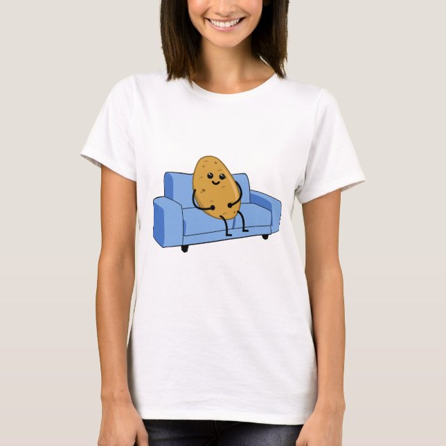 T-Shirt De Pomme De Terre Couche Cute (Devant)