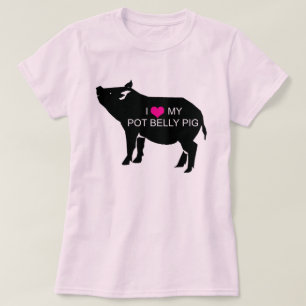 T-shirt de porc de ventre de pot