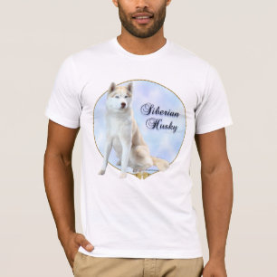 T-shirt de portrait de chien de traîneau sibérie