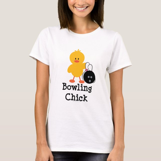 T-shirt de poussin de bowling (Devant)
