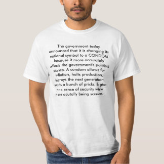 T-shirt de PRÉSERVATIF de gouvernement