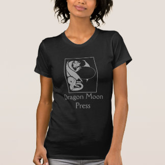 T-shirt de presse de lune de dragon - logo argenté