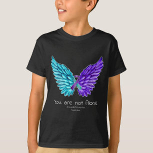 T-shirt de prévention du suicide ailes et ruban Su