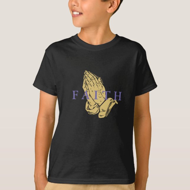 T-shirt de prière mains enfant (Devant)