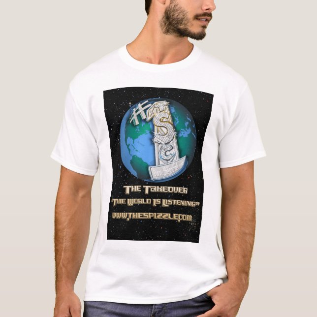 T-shirt de prise de contrôle du monde de Spizzle (Devant)