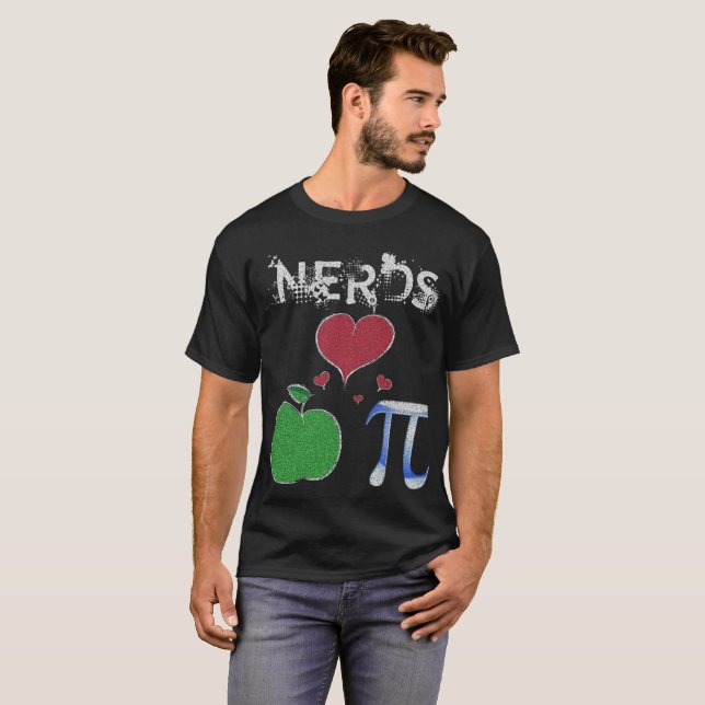T-shirt de professeur de maths de symbole d'Apple (Devant entier)