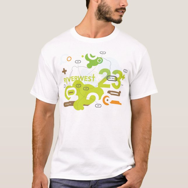 T-shirt de promenade d'art de Riverwest (Devant)