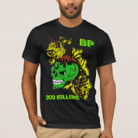 T-shirt de protestation de flaque d'huile de point
