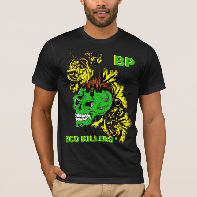T-shirt de protestation de flaque d'huile de point (Devant)