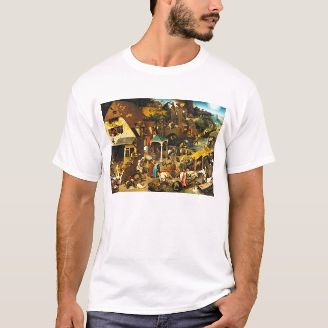 T-shirt de proverbes de Pieter Bruegel (Devant)