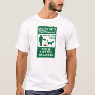 T-shirt de rebut de signe de licorne