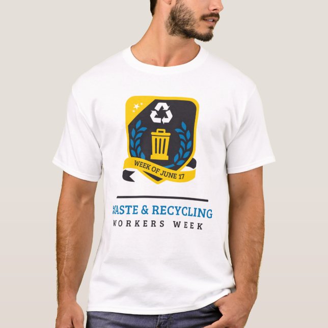 T-shirt De rebut et réutilisant la chemise des hommes de (Devant)