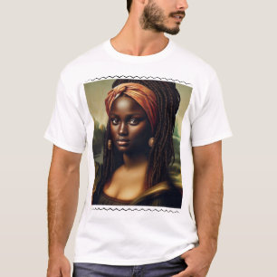 T-Shirt de relevé Mona Lisa en noir moderne