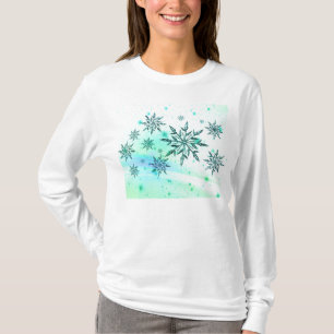 T-shirt de remous de flocon de neige