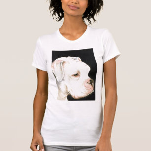 T-shirt de reproduction d'art "de profil blanc de