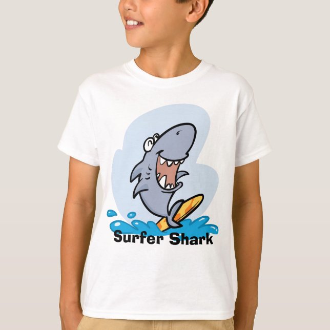 T-shirt de requin de surfer (Devant)