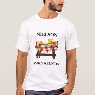 T-shirt de réunion en famille avec pique-nique en 