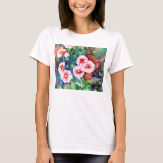T-shirt de roses trémière