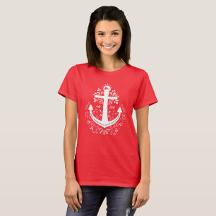 T-shirt de rouge d'Ancre de KHH