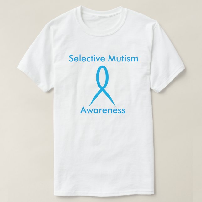 T-shirt de ruban de conscience de mutisme sélectif (Design devant)